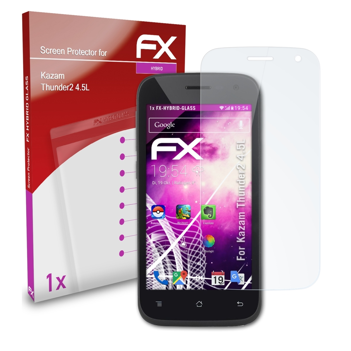 ATFOLIX FX-Hybrid-Glass Schutzglas(für Thunder2 4.5L) Kazam