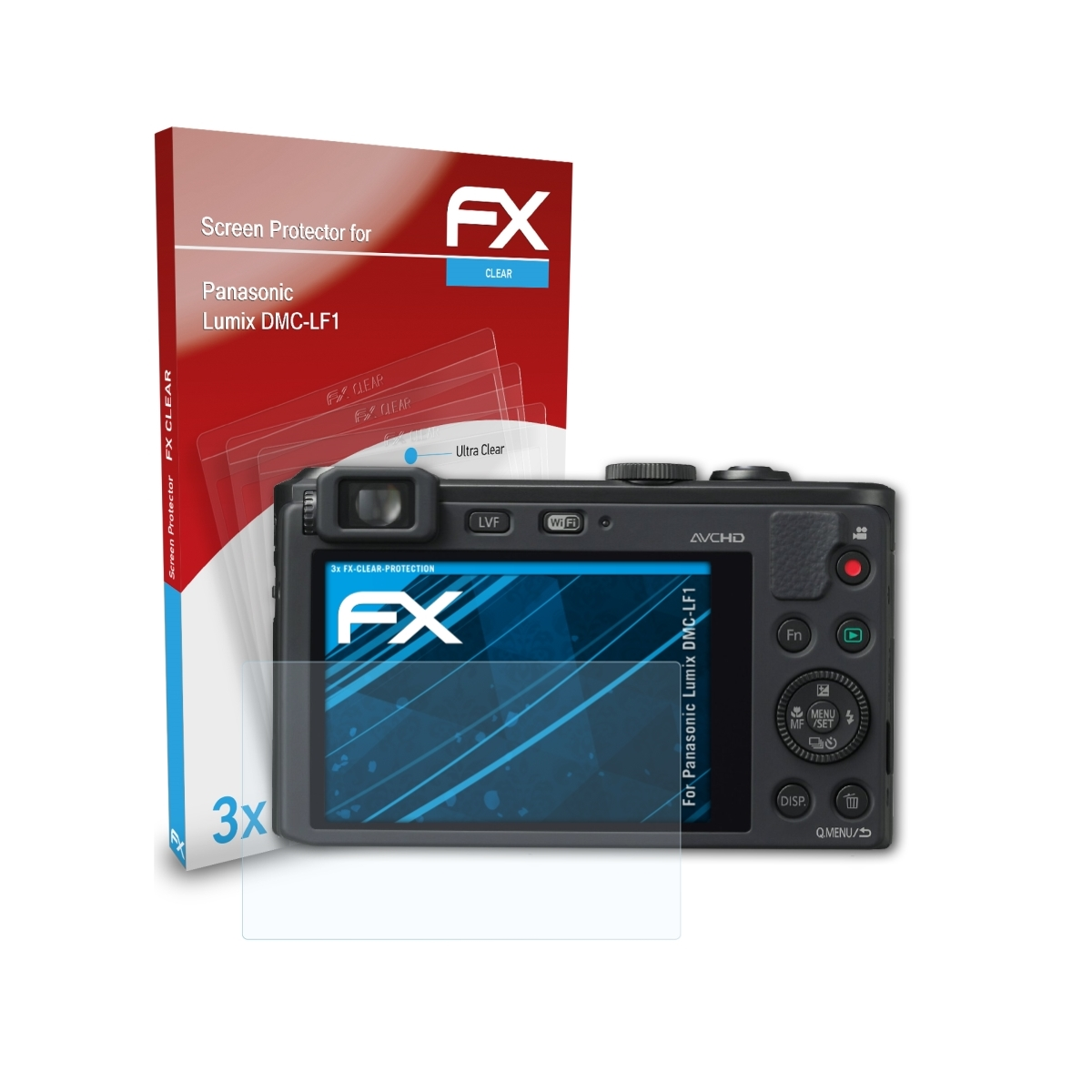 DMC-LF1) 3x Panasonic Lumix ATFOLIX FX-Clear Displayschutz(für