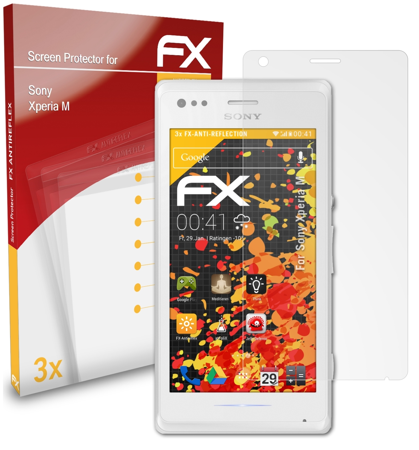 ATFOLIX 3x FX-Antireflex M) Sony Displayschutz(für Xperia