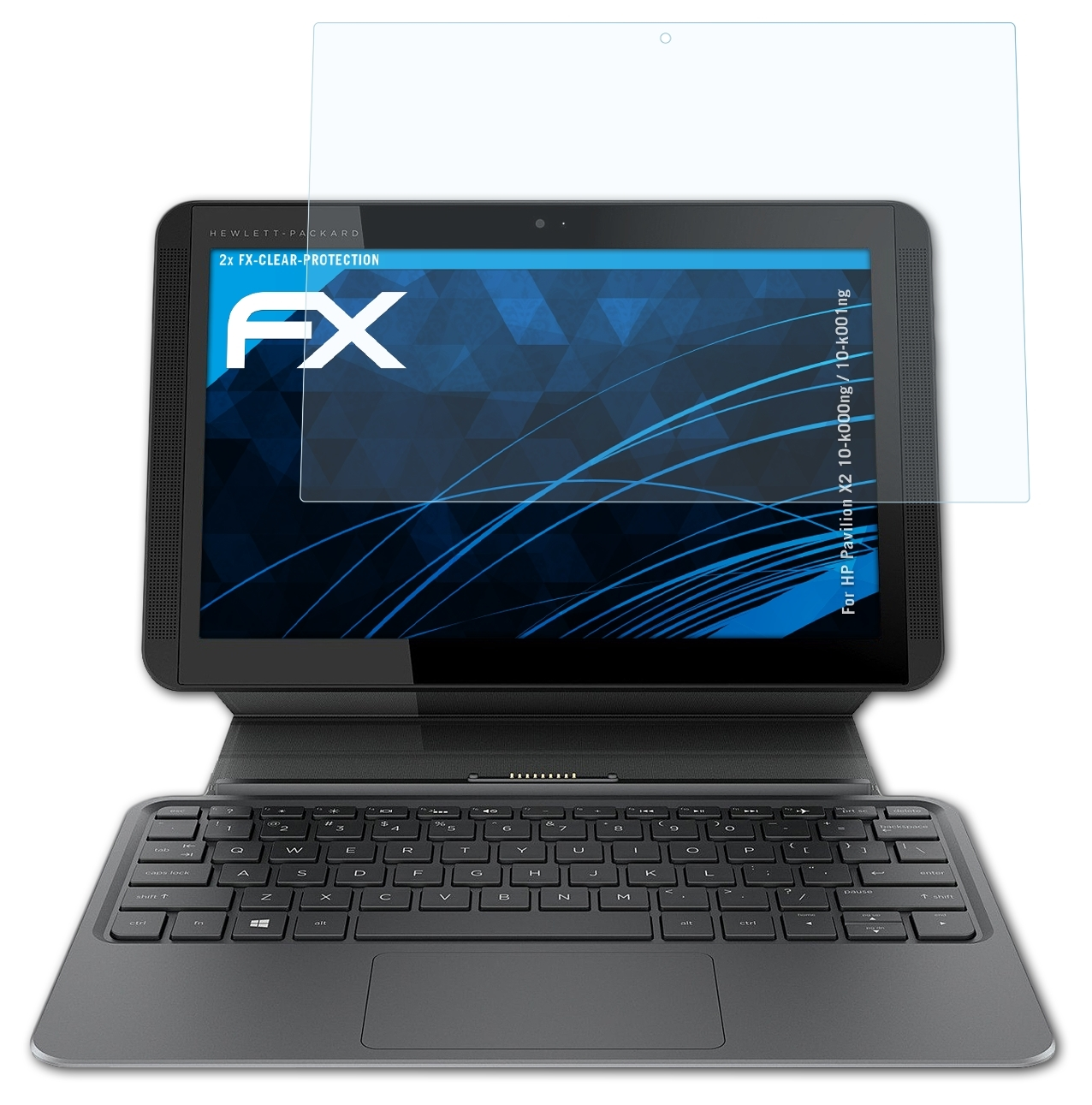 ATFOLIX 2x HP Pavilion Displayschutz(für X2 10-k001ng) / 10-k000ng FX-Clear