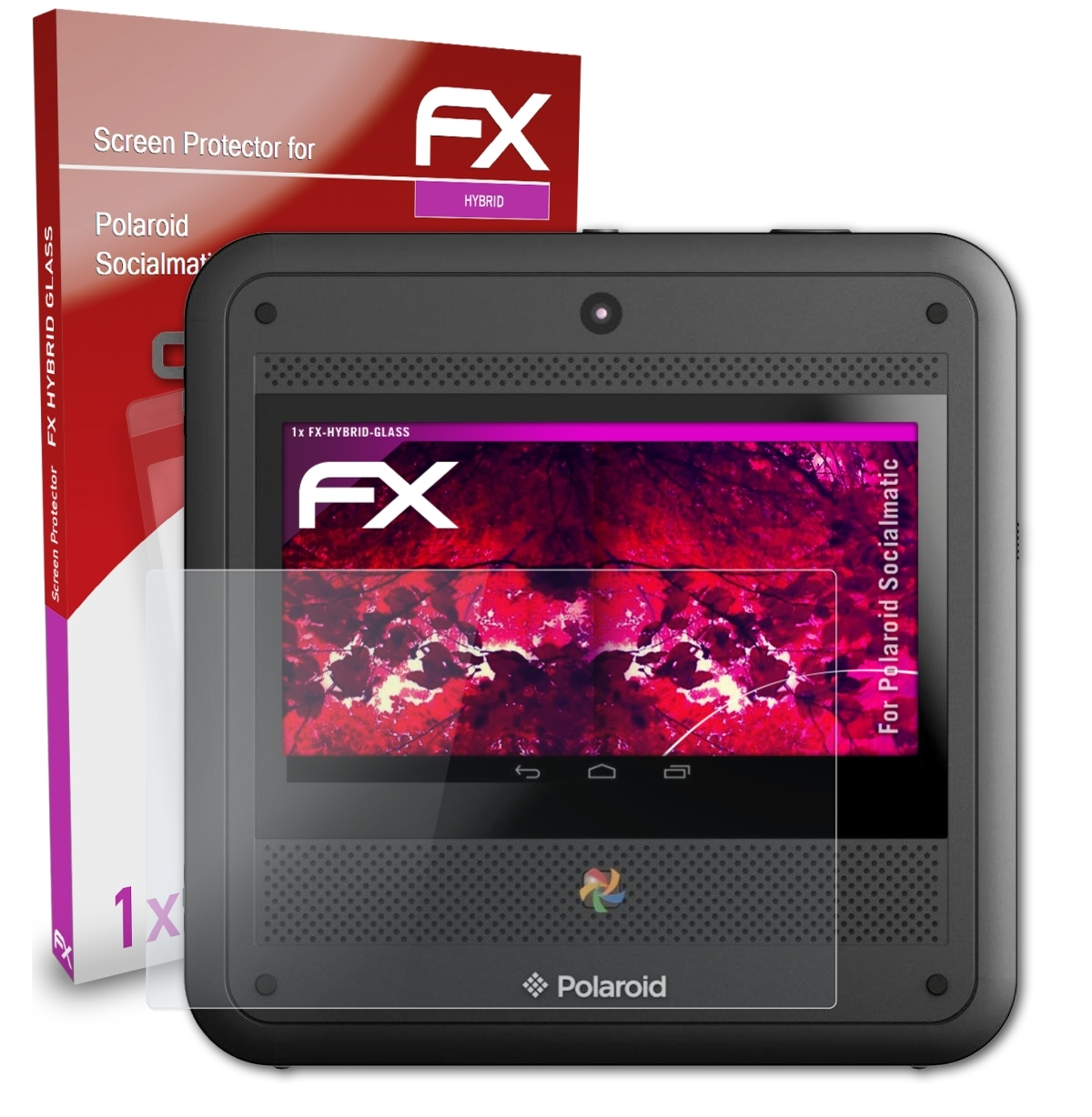 Polaroid ATFOLIX FX-Hybrid-Glass Schutzglas(für Socialmatic)
