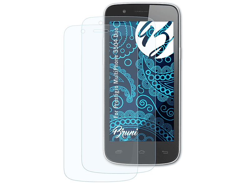 BRUNI 2x Basics-Clear 5504 MultiPhone Duo) Prestigio Schutzfolie(für