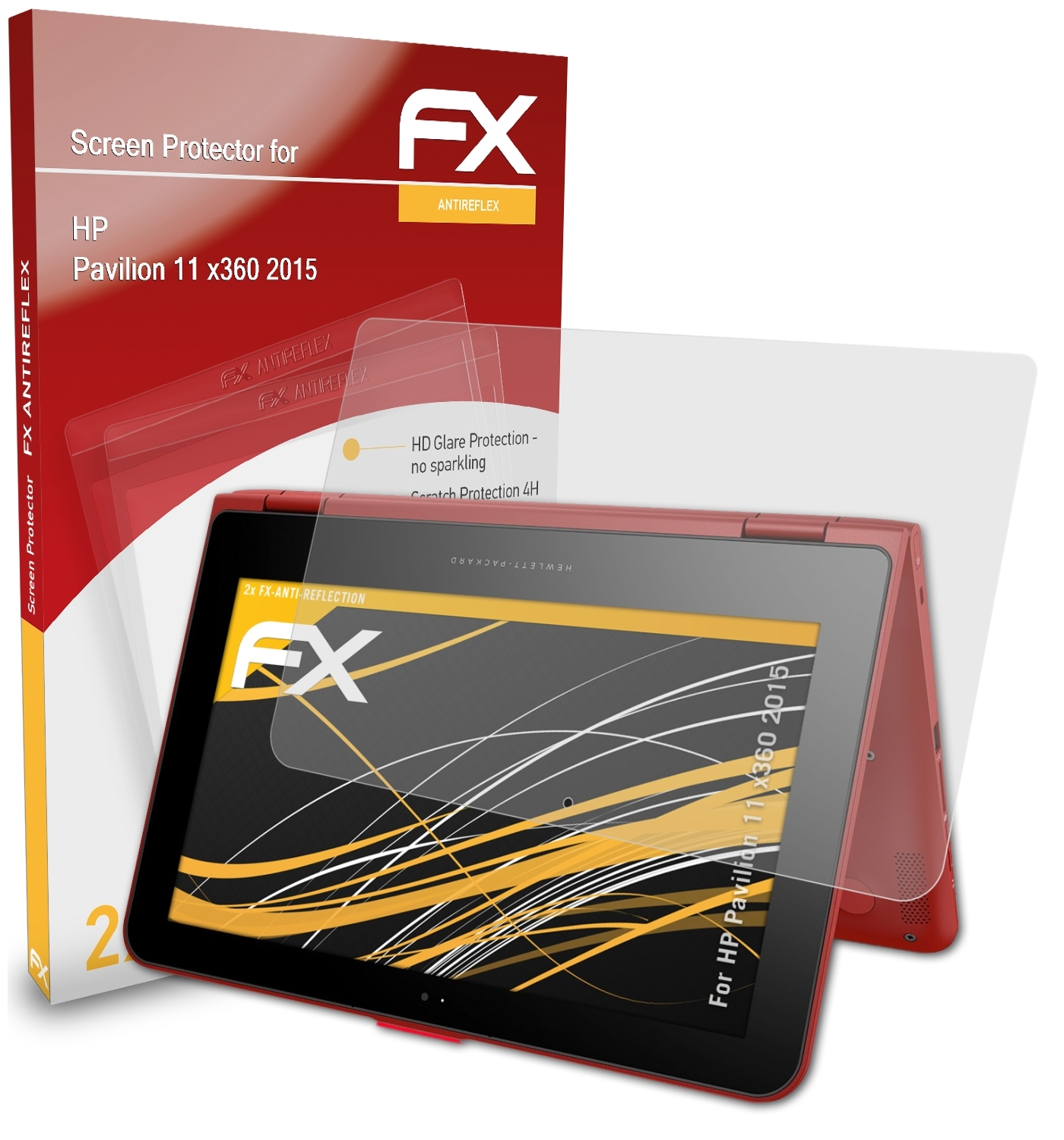 ATFOLIX 2x FX-Antireflex Displayschutz(für x360 (2015)) 11 Pavilion HP