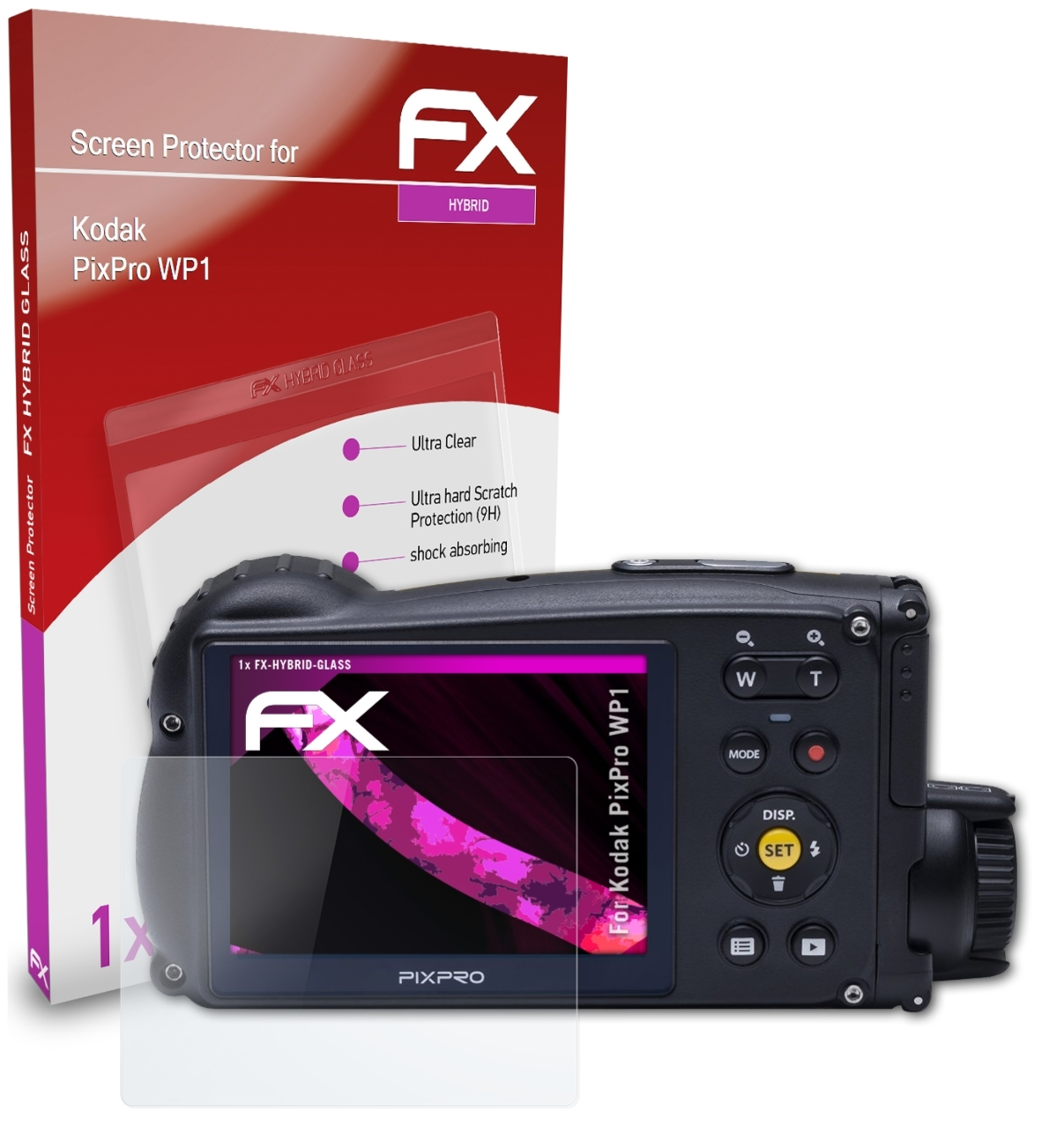 WP1) Schutzglas(für ATFOLIX FX-Hybrid-Glass Kodak PixPro