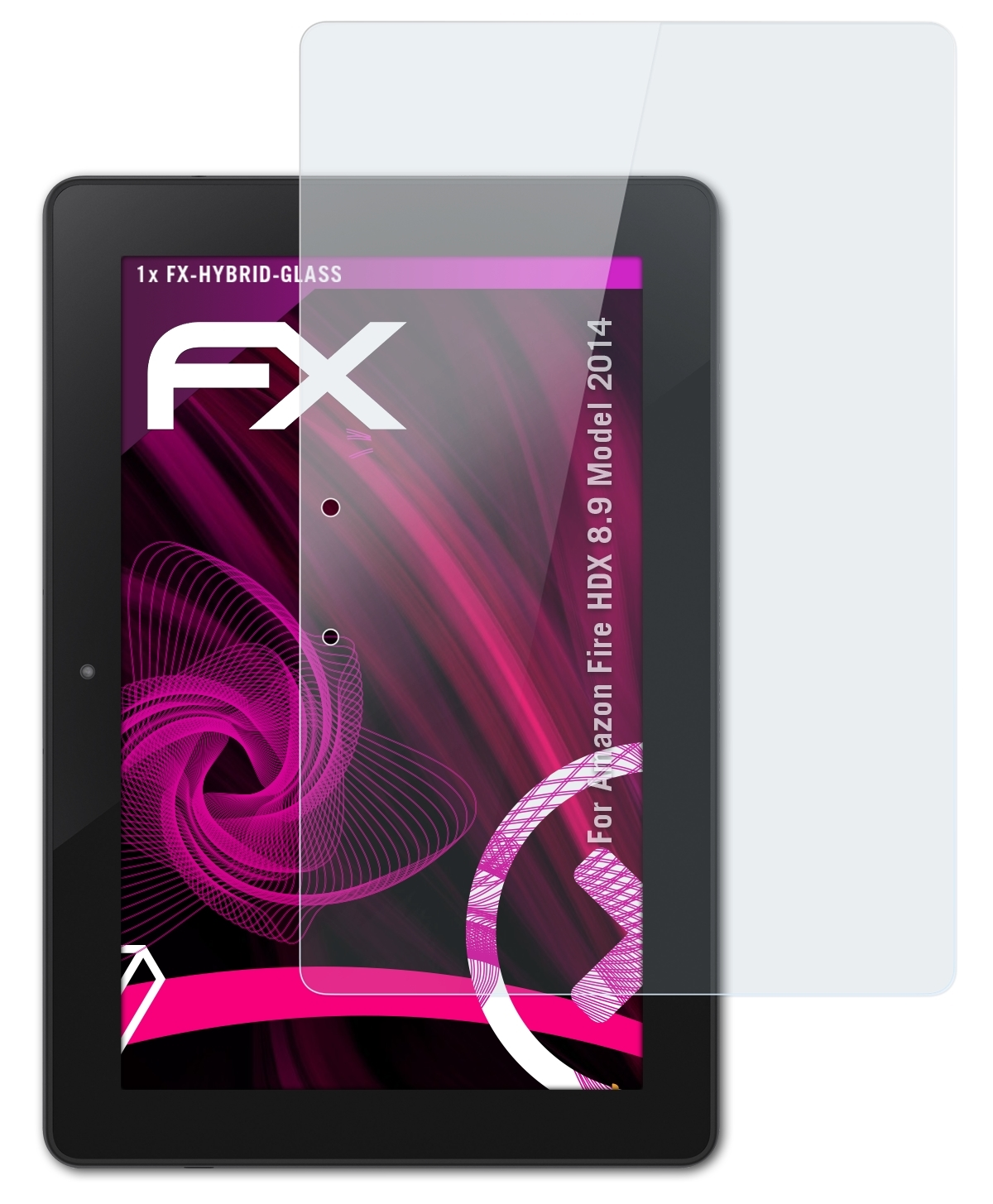 ATFOLIX FX-Hybrid-Glass Schutzglas(für Amazon Fire 2014)) (Model HDX 8.9