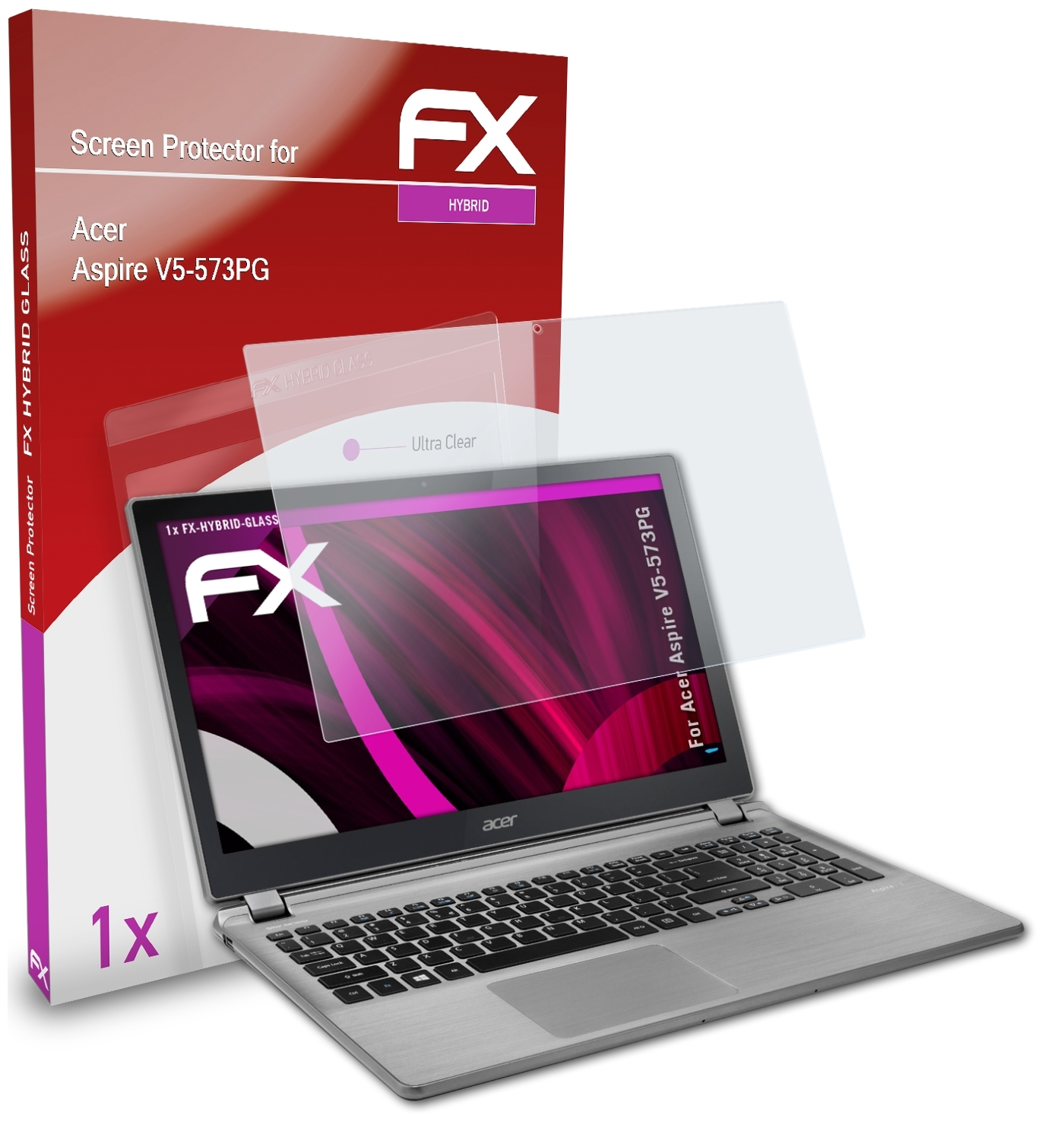 Acer Aspire FX-Hybrid-Glass ATFOLIX Schutzglas(für V5-573PG)