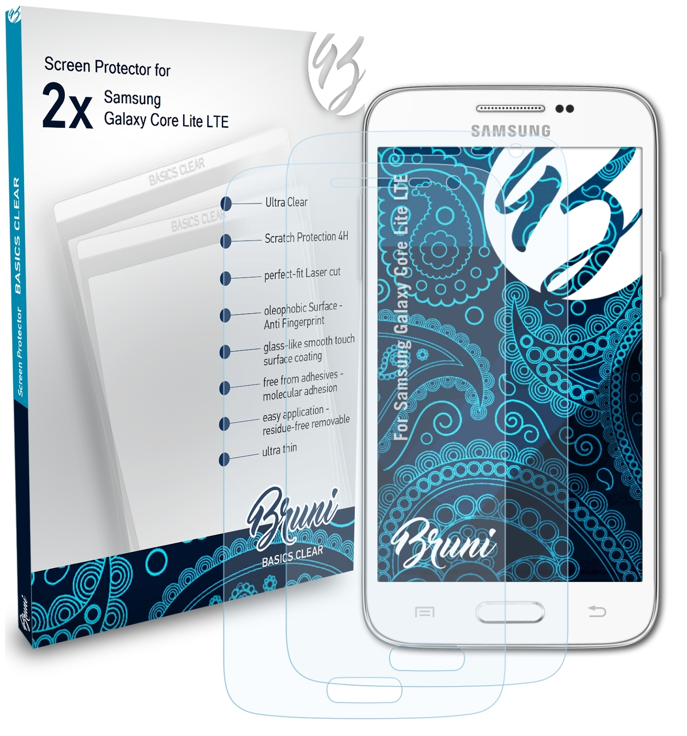 Schutzfolie(für Lite Samsung Galaxy LTE) Basics-Clear BRUNI 2x Core