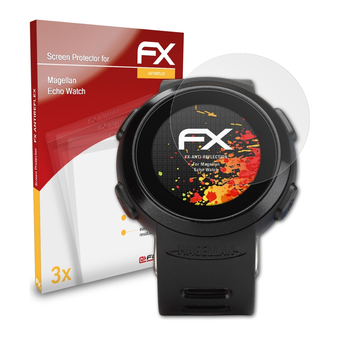 ATFOLIX 3x FX-Antireflex Watch) Displayschutz(für Echo Magellan