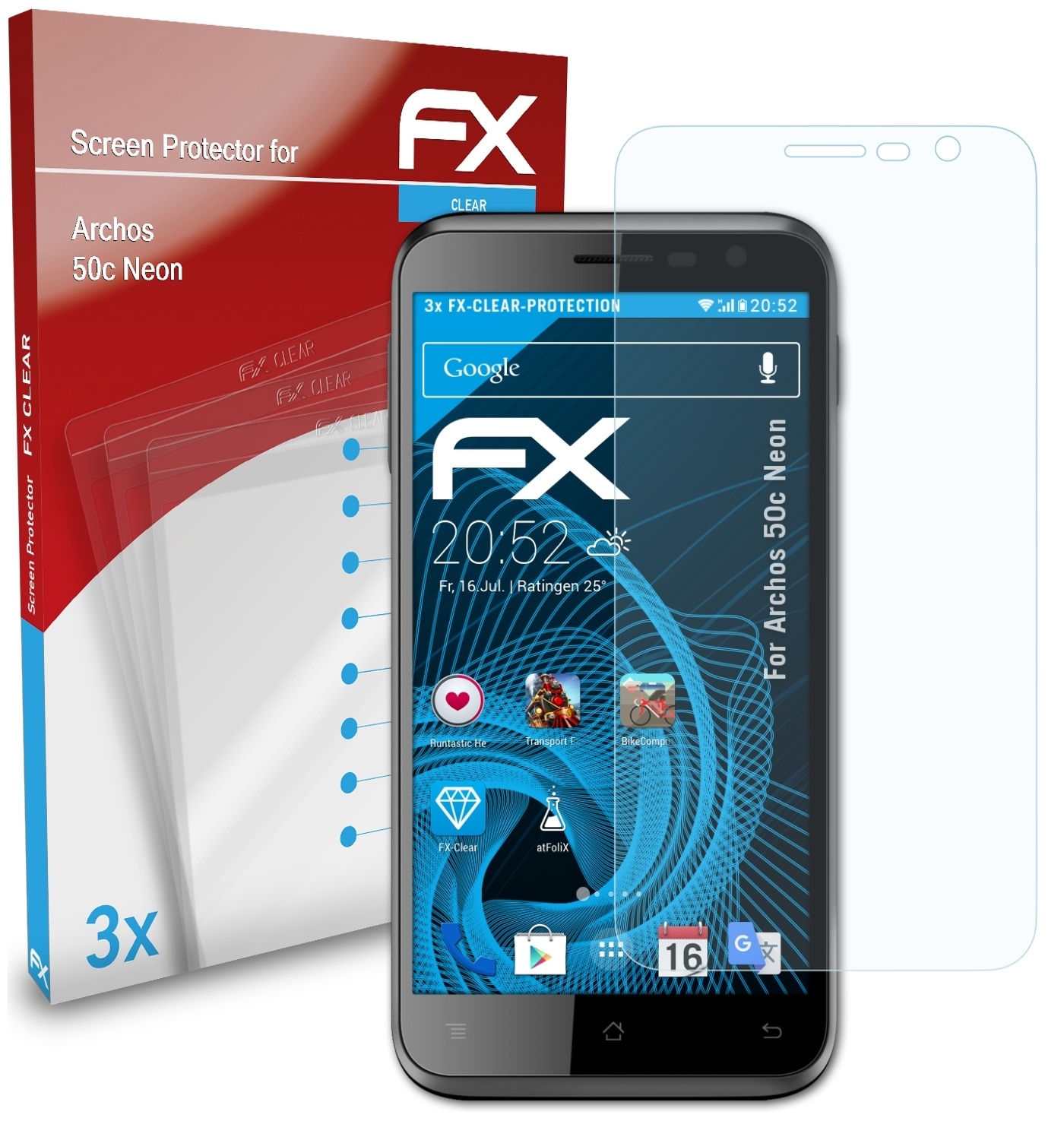FX-Clear ATFOLIX Displayschutz(für 50c 3x Neon) Archos