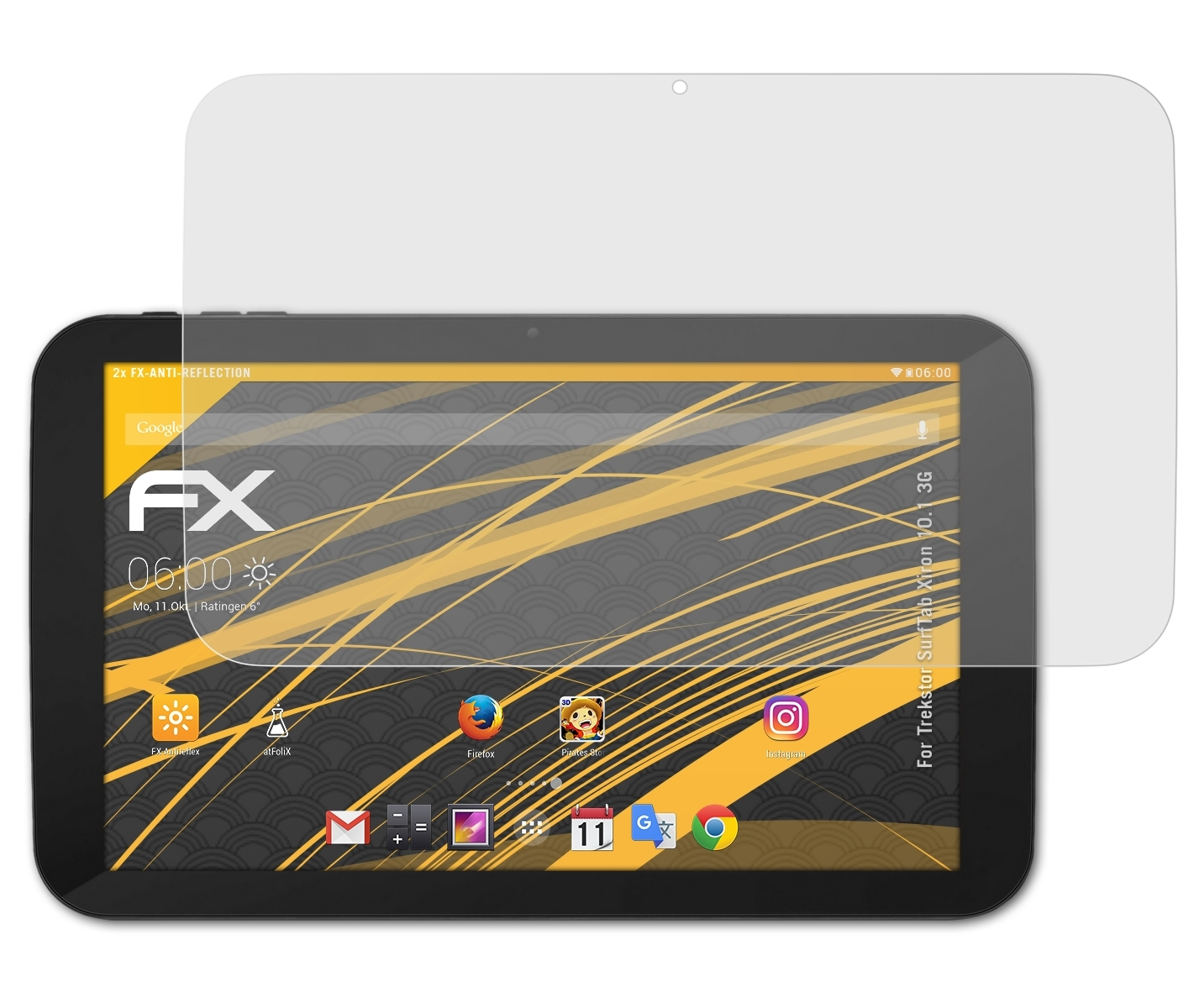 Displayschutz(für 2x SurfTab Trekstor 10.1 FX-Antireflex Xiron 3G) ATFOLIX