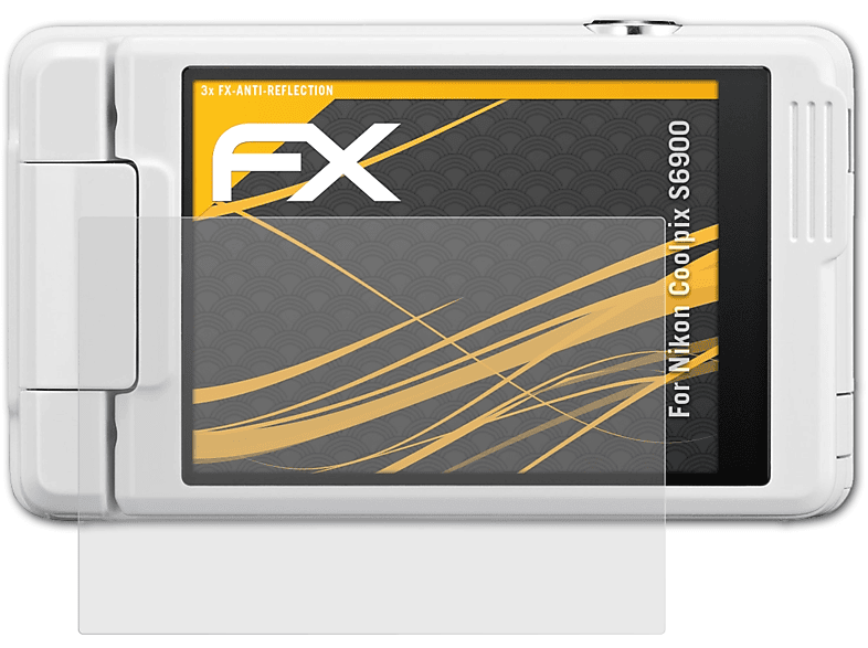 ATFOLIX 3x FX-Antireflex Displayschutz(für Nikon Coolpix S6900)