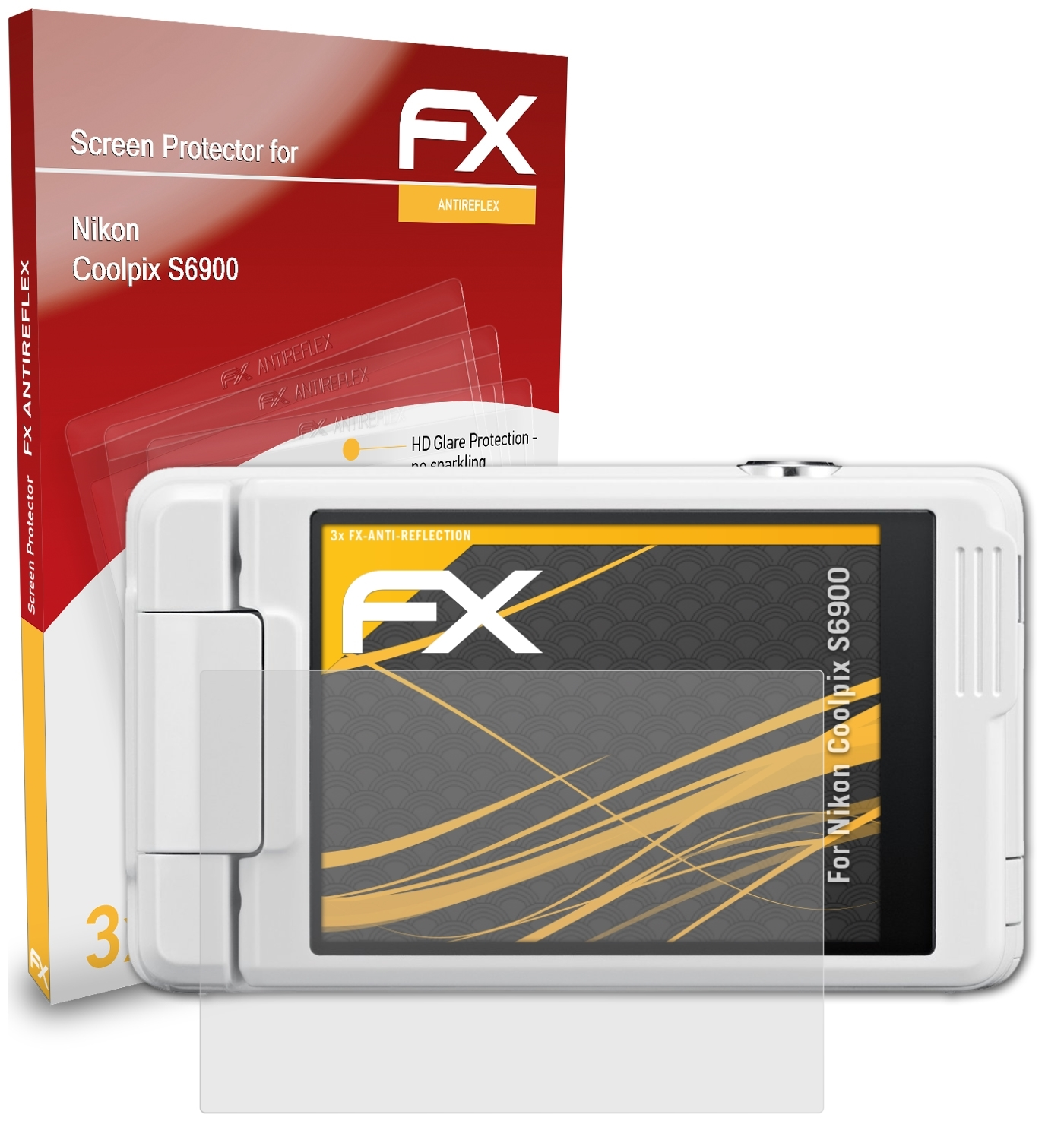 Coolpix Displayschutz(für 3x Nikon S6900) FX-Antireflex ATFOLIX