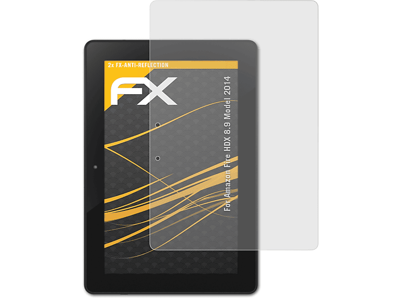 ATFOLIX 2x FX-Antireflex Displayschutz(für Amazon Fire HDX 8.9 (Model 2014))