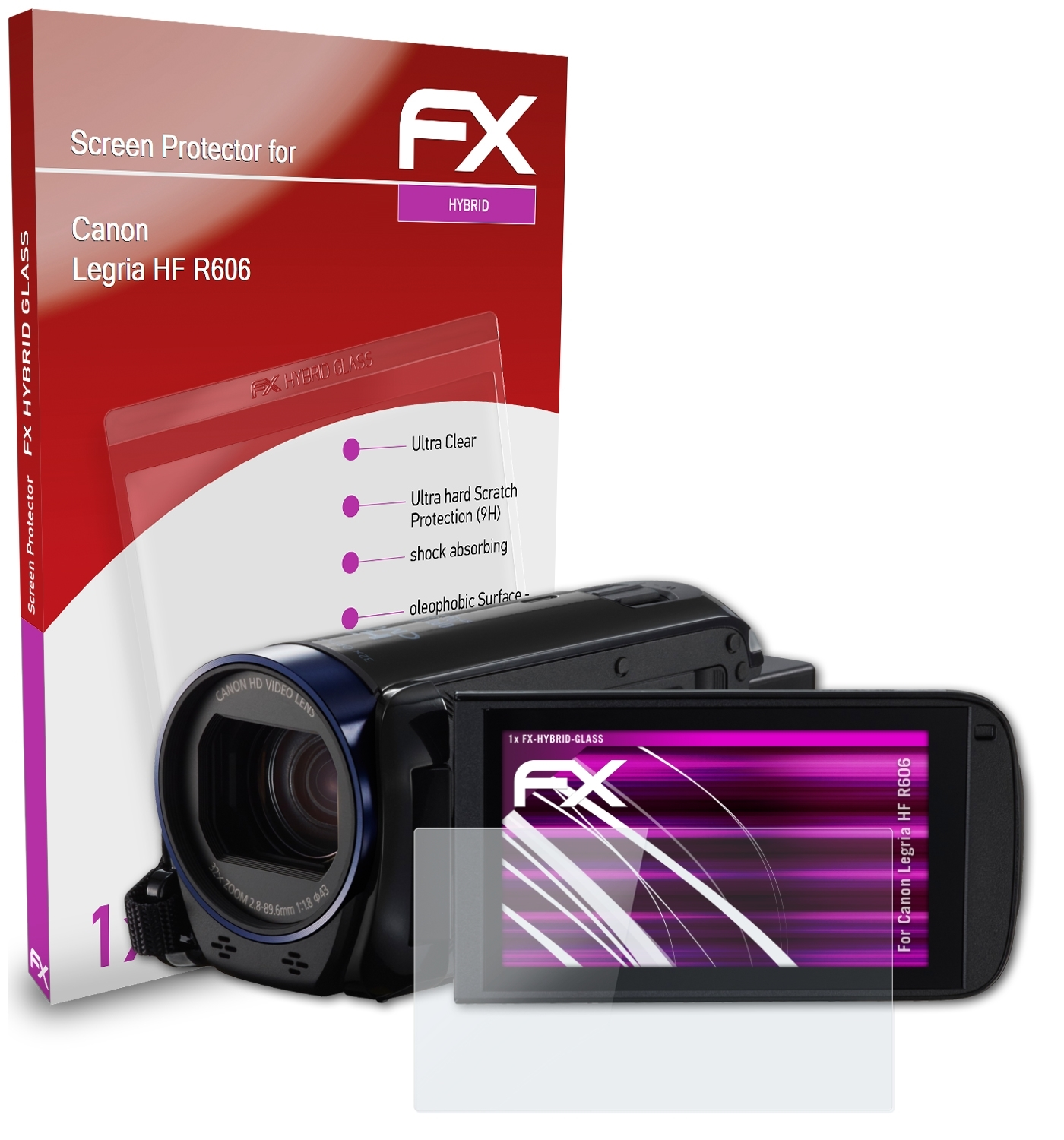 ATFOLIX FX-Hybrid-Glass HF Schutzglas(für R606) Canon Legria