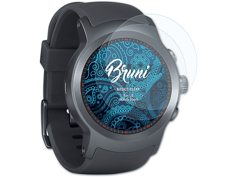 BRUNI 2x Basics-Clear Schutzfolie(für LG Sport) Watch