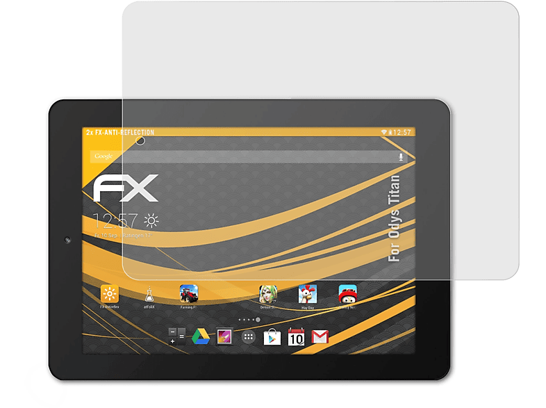 ATFOLIX 2x FX-Antireflex Displayschutz(für Odys Titan)