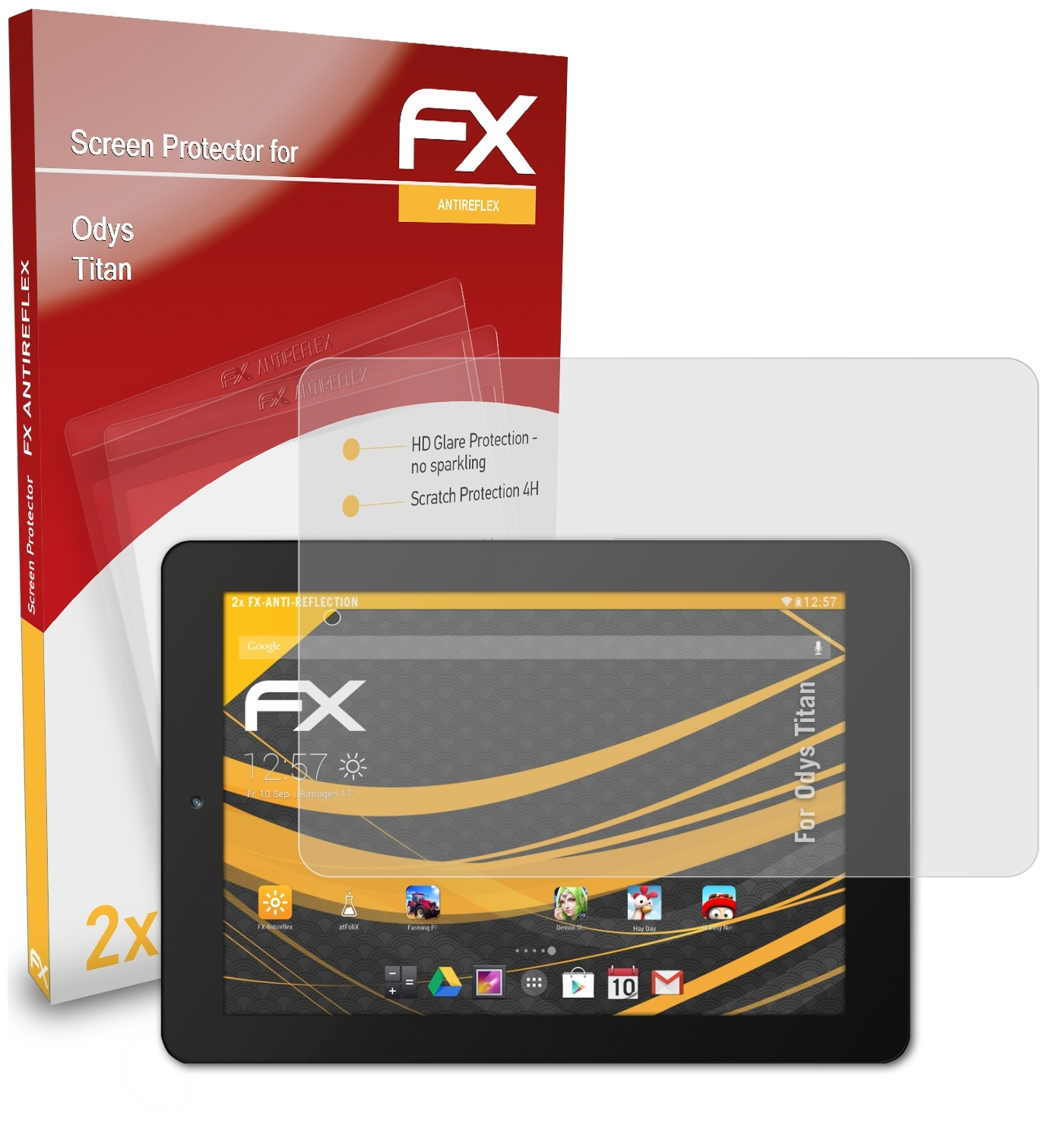 ATFOLIX 2x Displayschutz(für FX-Antireflex Titan) Odys