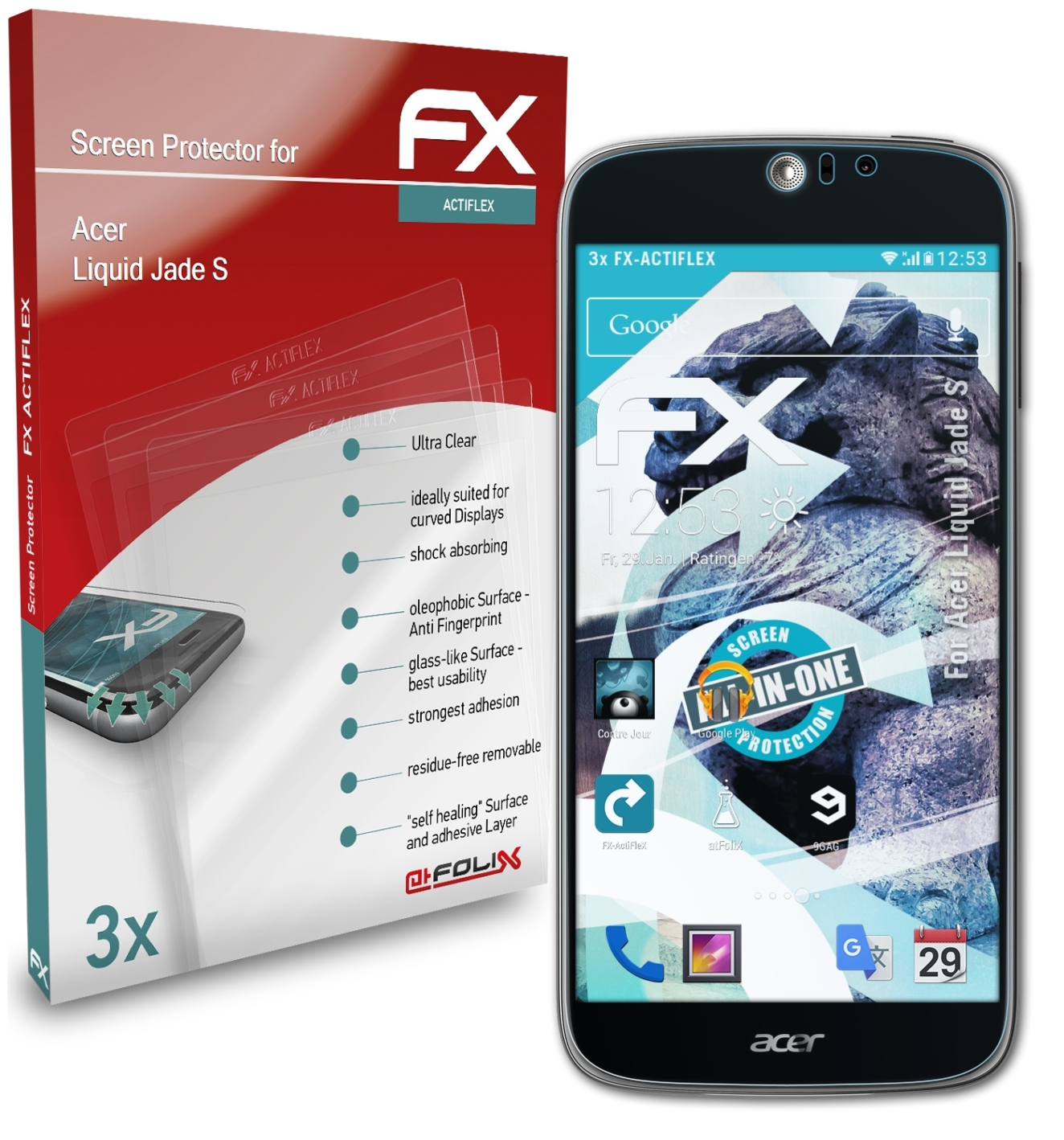 Displayschutz(für FX-ActiFleX S) ATFOLIX Acer Jade 3x Liquid