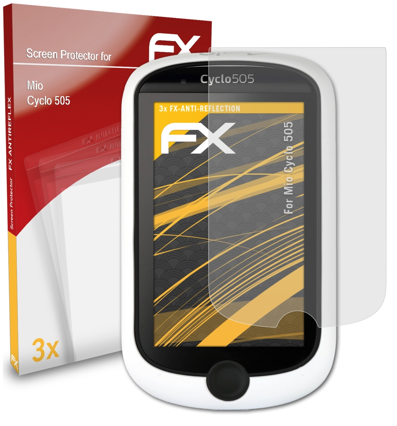 ATFOLIX 3x FX-Antireflex Displayschutz(für Mio Cyclo 505)
