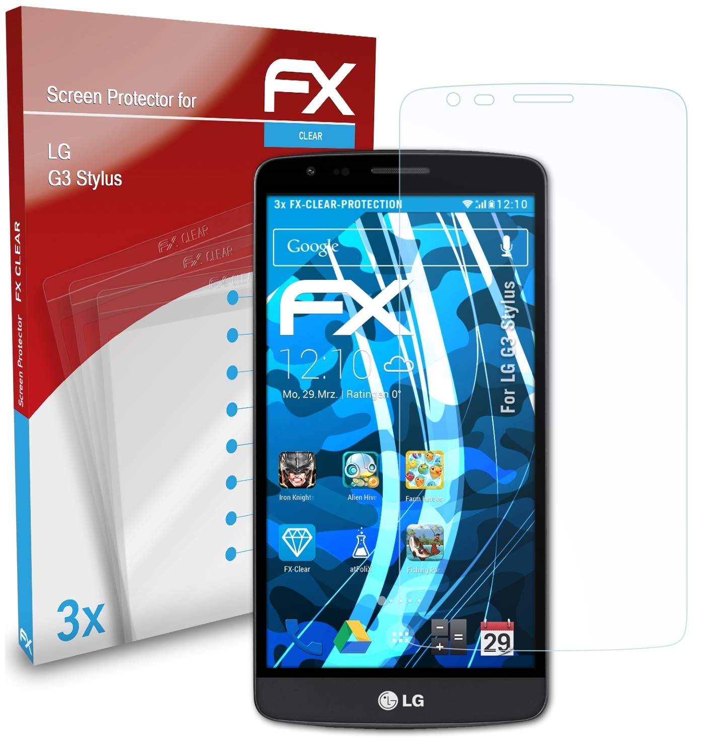 Displayschutz(für 3x Stylus) ATFOLIX FX-Clear G3 LG