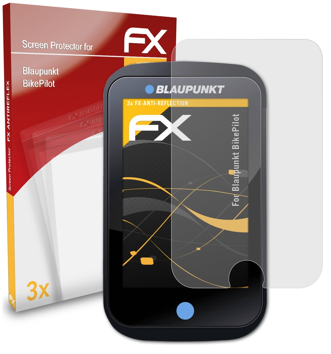 ATFOLIX 3x FX-Antireflex Displayschutz(für Blaupunkt BikePilot)