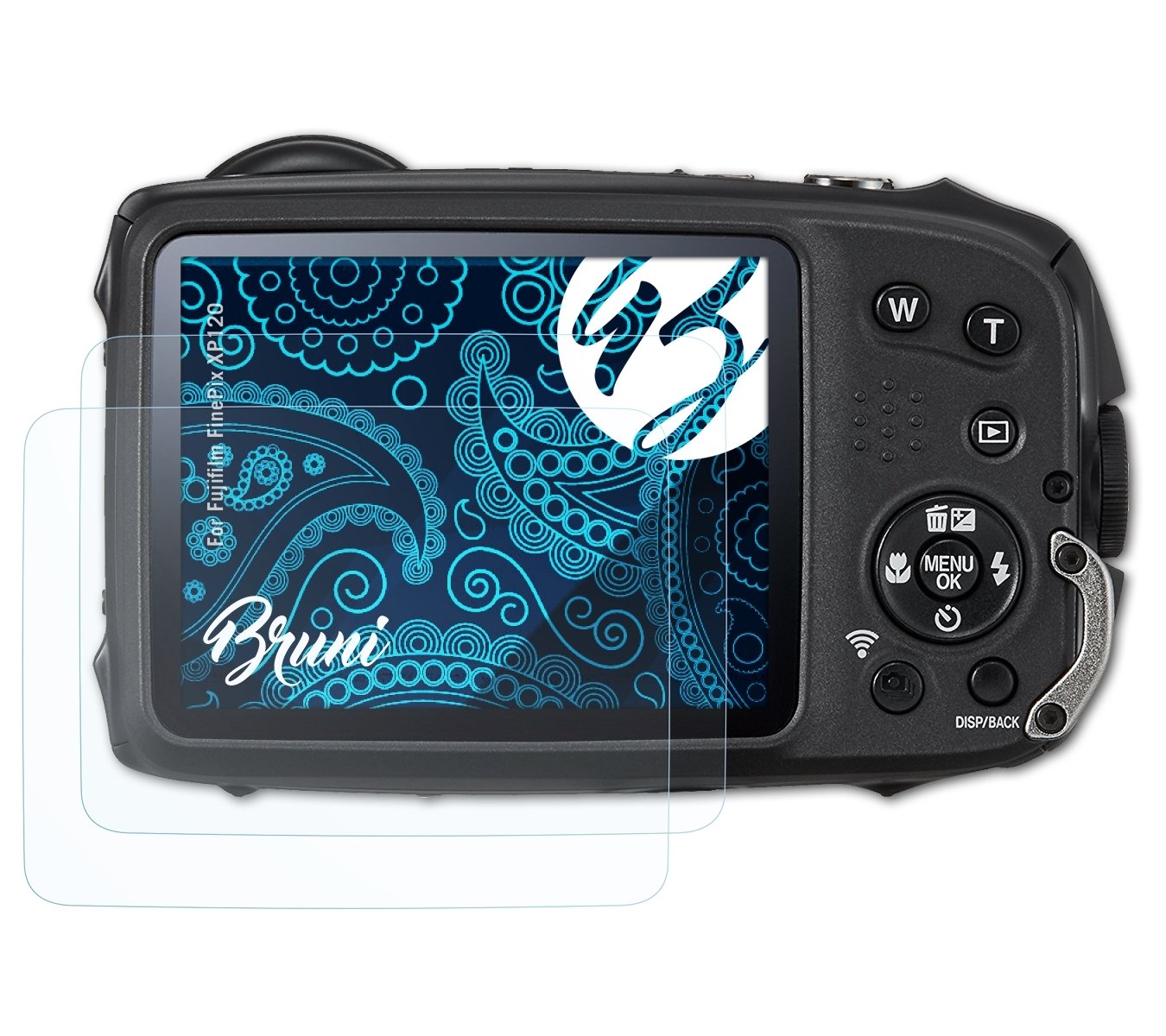 BRUNI 2x Basics-Clear Schutzfolie(für Fujifilm XP120) FinePix