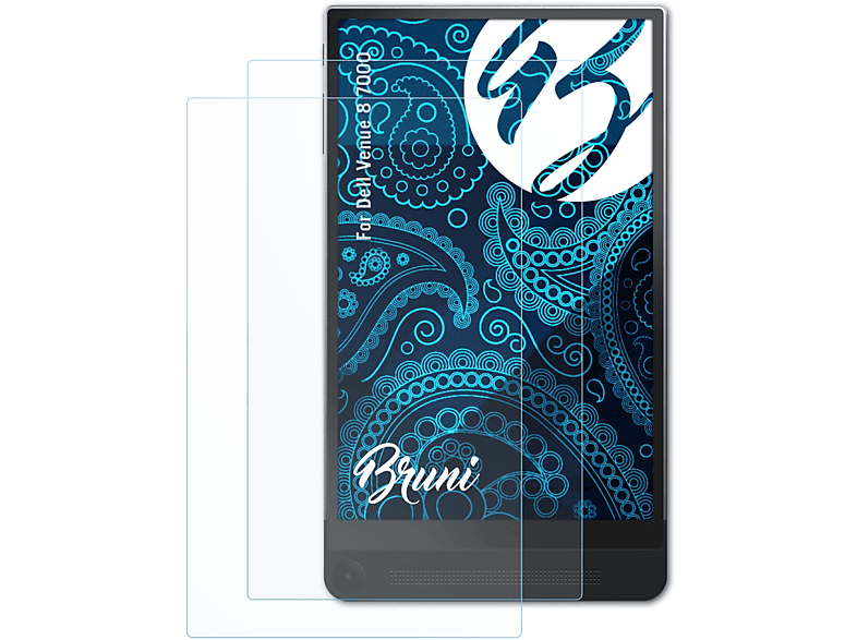 BRUNI 2x Basics-Clear Schutzfolie(für Venue 8 Dell 7000)