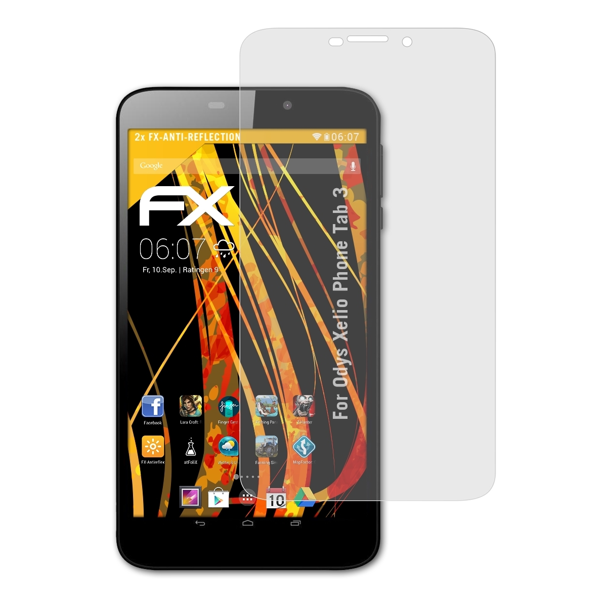 Xelio FX-Antireflex 3) Tab 2x Displayschutz(für Odys Phone ATFOLIX