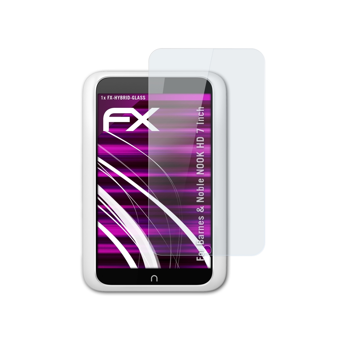 ATFOLIX FX-Hybrid-Glass Schutzglas(für Barnes HD 7 Noble & NOOK Inch)