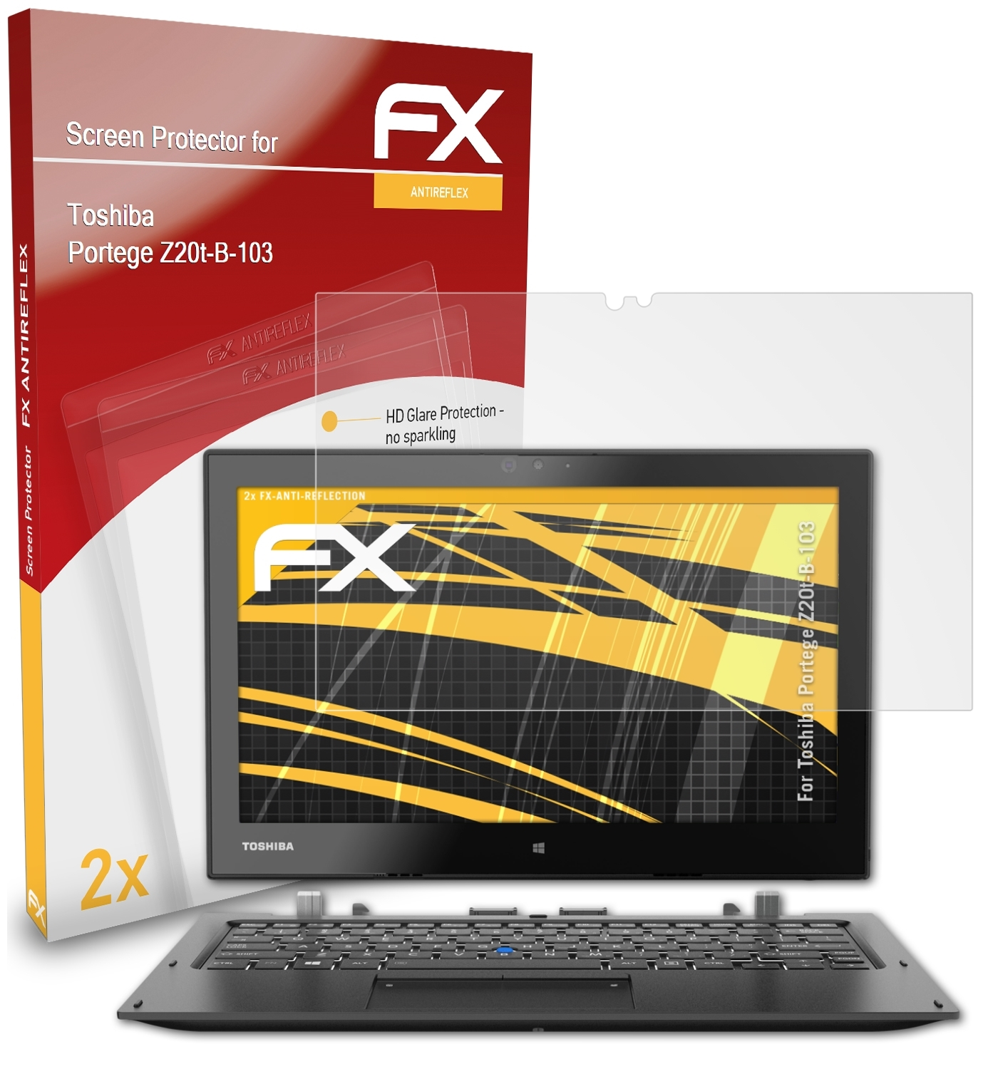 Displayschutz(für FX-Antireflex ATFOLIX Toshiba Z20t-B-103) 2x Portege