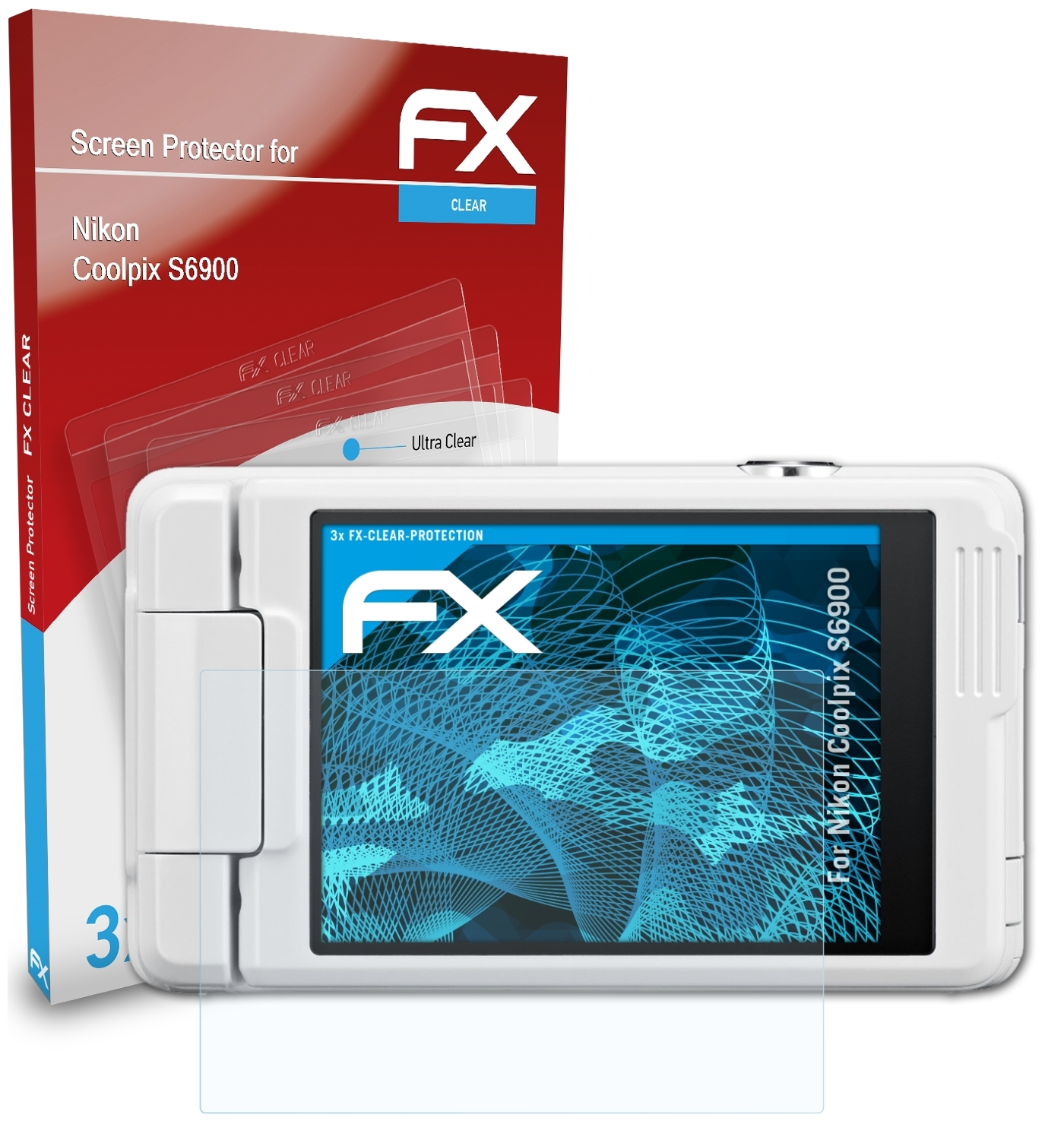 ATFOLIX 3x FX-Clear Displayschutz(für Nikon S6900) Coolpix