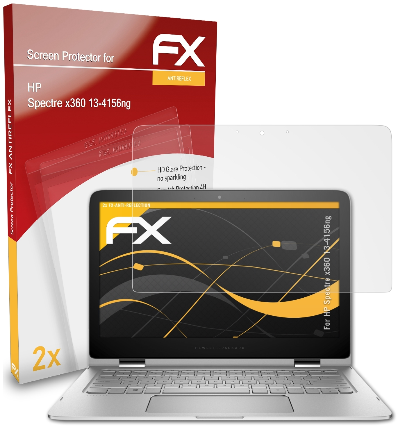 ATFOLIX 2x FX-Antireflex 13-4156ng) x360 Spectre Displayschutz(für HP