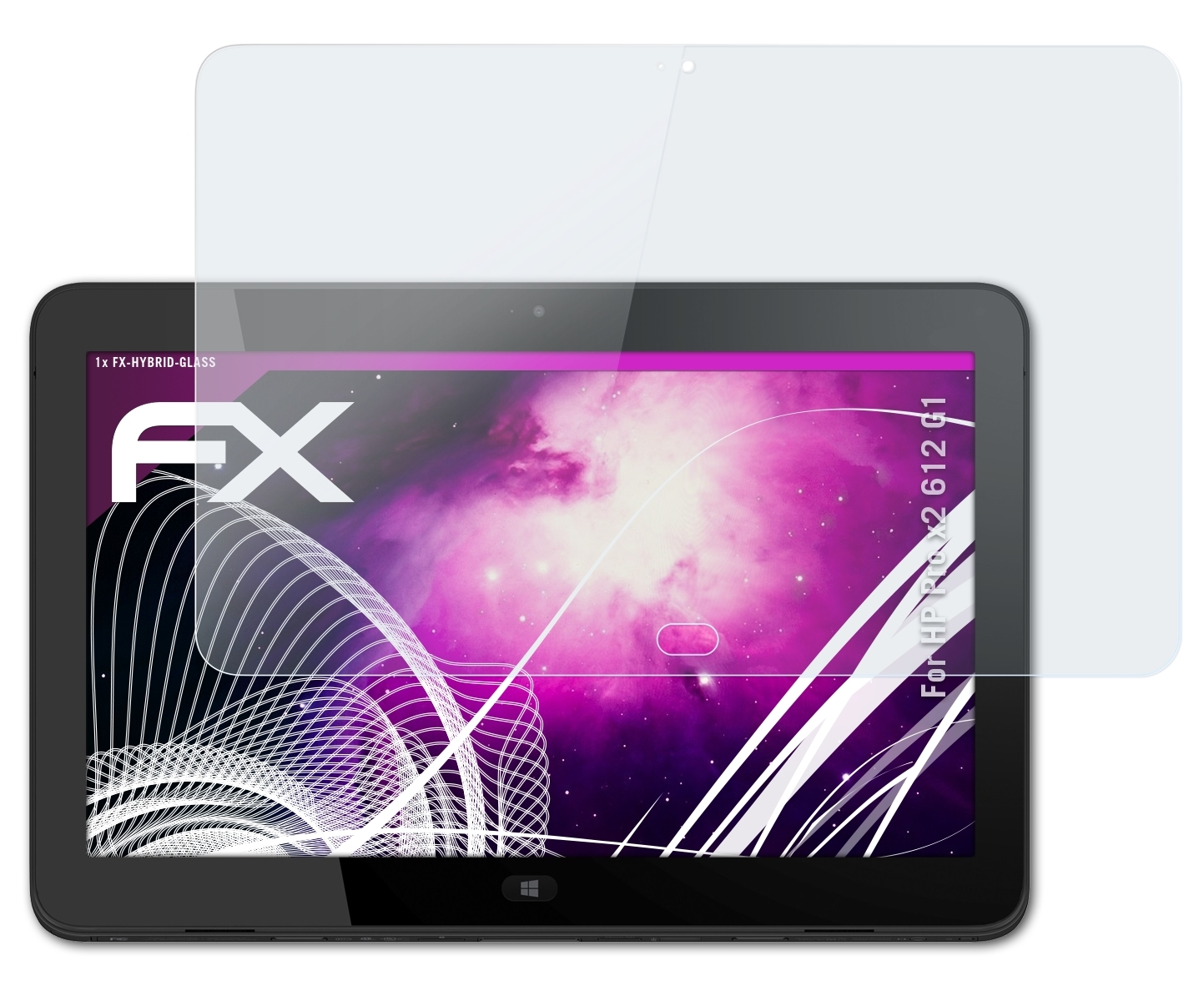 ATFOLIX FX-Hybrid-Glass Schutzglas(für HP 612 G1) Pro x2