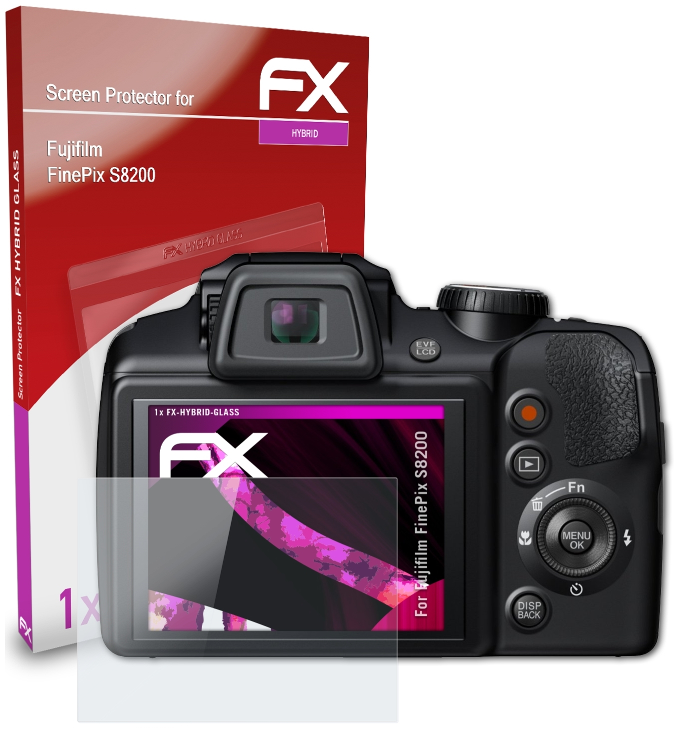 ATFOLIX FX-Hybrid-Glass Fujifilm S8200) Schutzglas(für FinePix