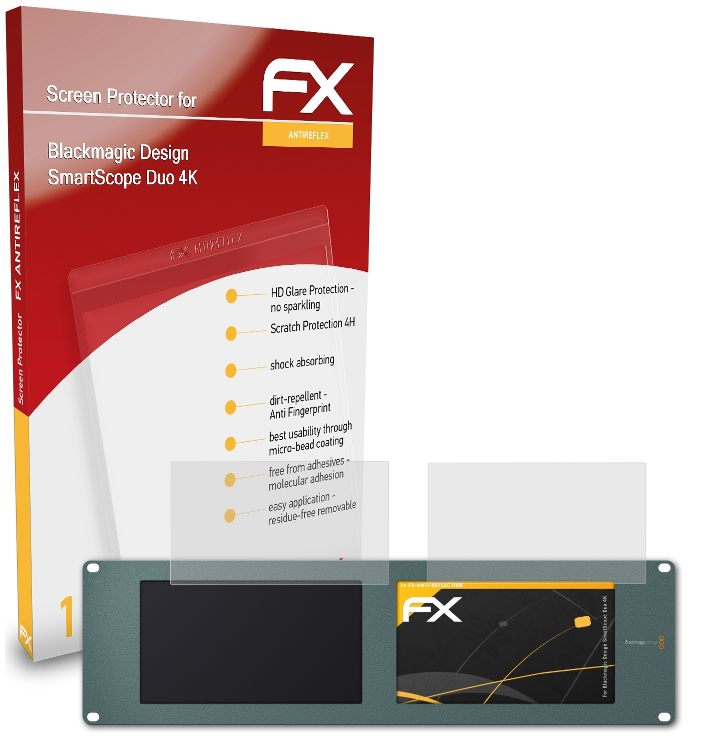 Design 4K) Displayschutz(für ATFOLIX Blackmagic SmartScope FX-Antireflex Duo