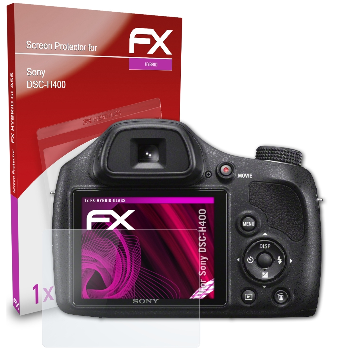 DSC-H400) Sony ATFOLIX FX-Hybrid-Glass Schutzglas(für