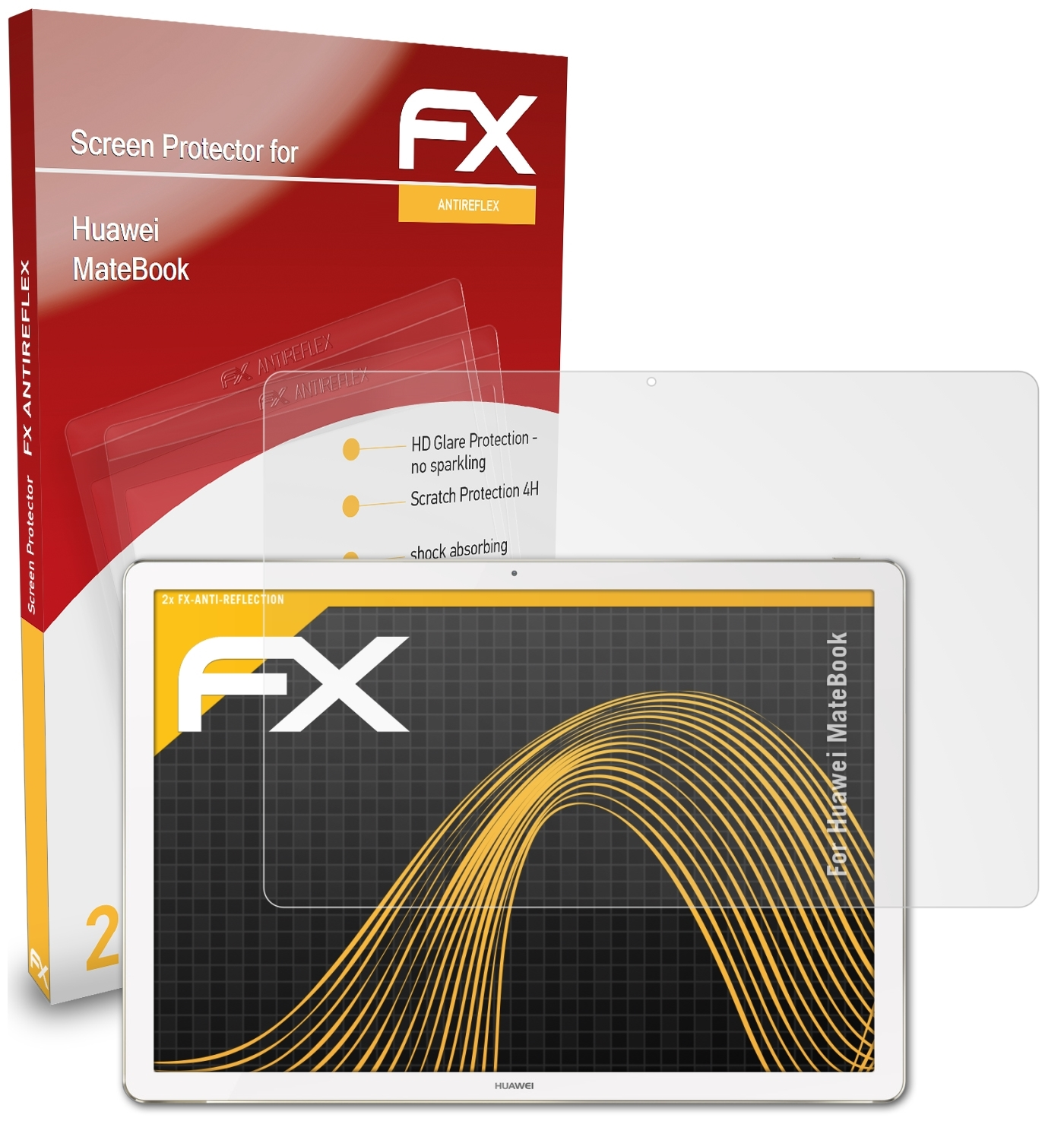 ATFOLIX 2x FX-Antireflex Displayschutz(für Huawei MateBook)