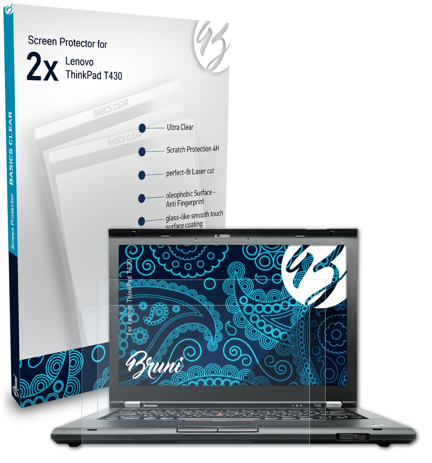 ThinkPad Lenovo Basics-Clear 2x BRUNI Schutzfolie(für T430)