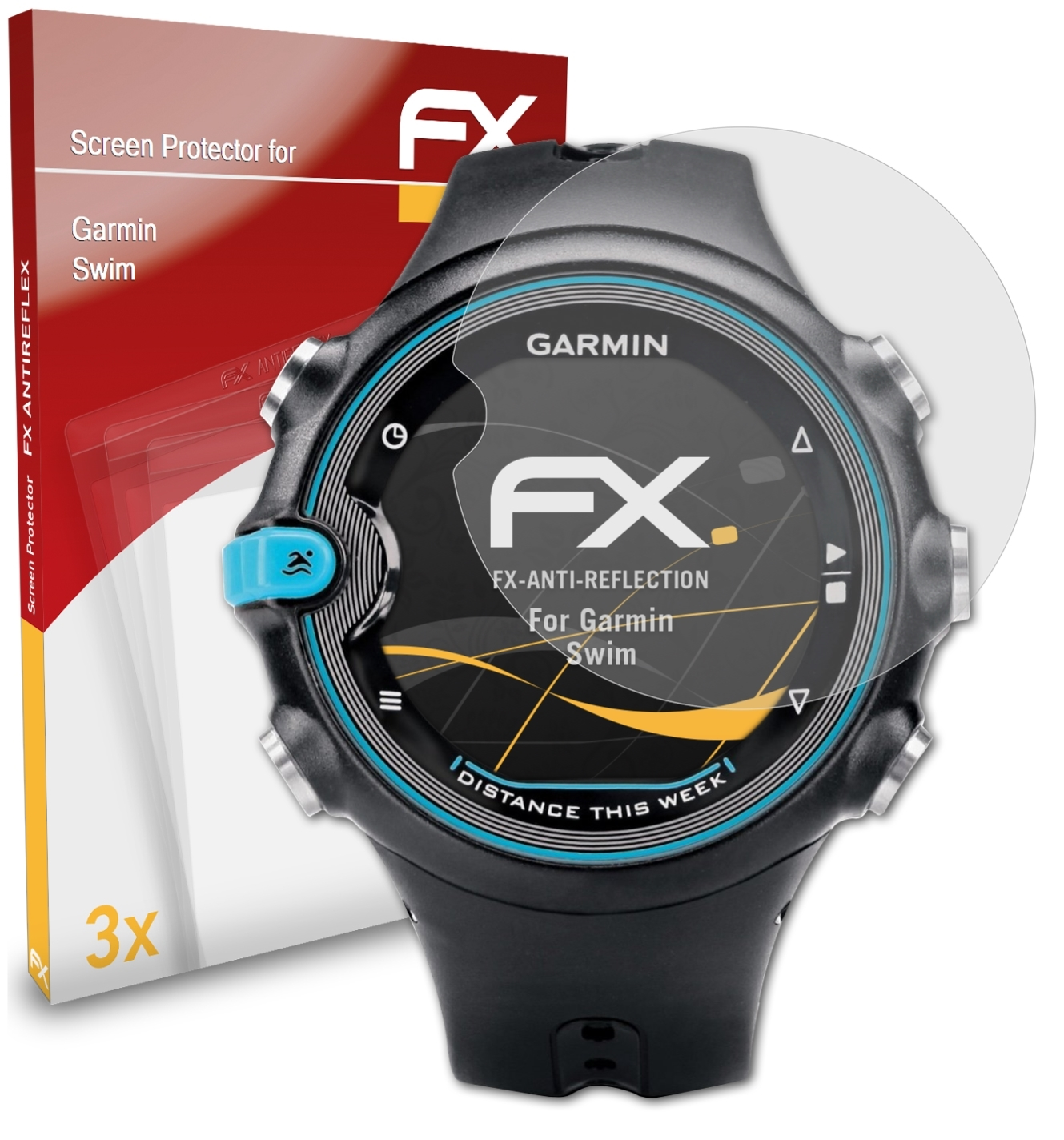 ATFOLIX Swim) FX-Antireflex Garmin 3x Displayschutz(für
