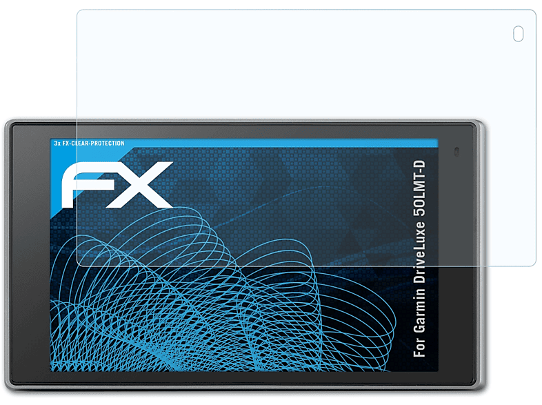 ATFOLIX 3x FX-Clear Displayschutz(für Garmin DriveLuxe 50LMT-D)