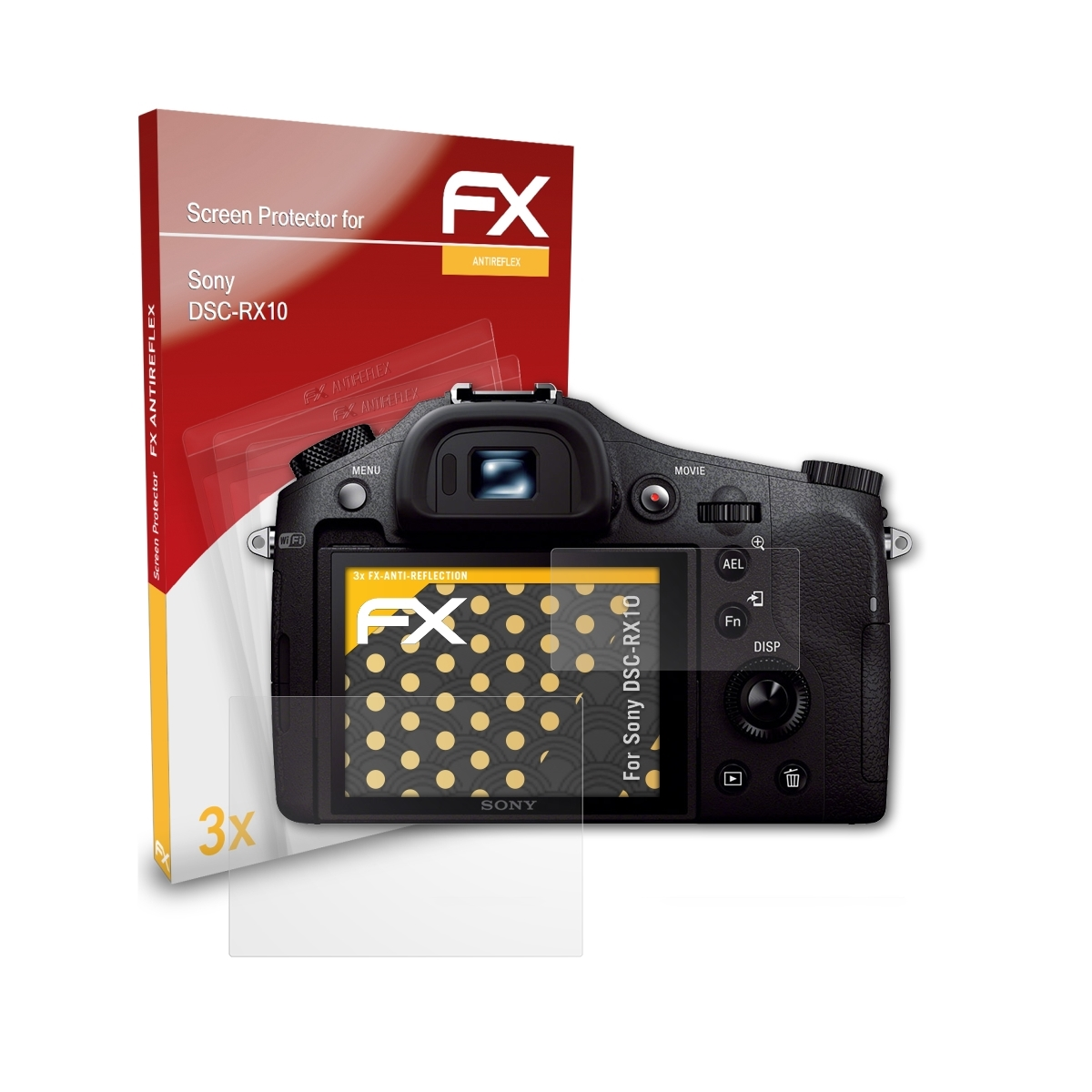 DSC-RX10) FX-Antireflex Sony 3x ATFOLIX Displayschutz(für