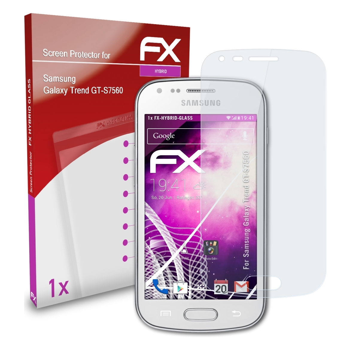 Schutzglas(für Trend FX-Hybrid-Glass (GT-S7560)) ATFOLIX Samsung Galaxy
