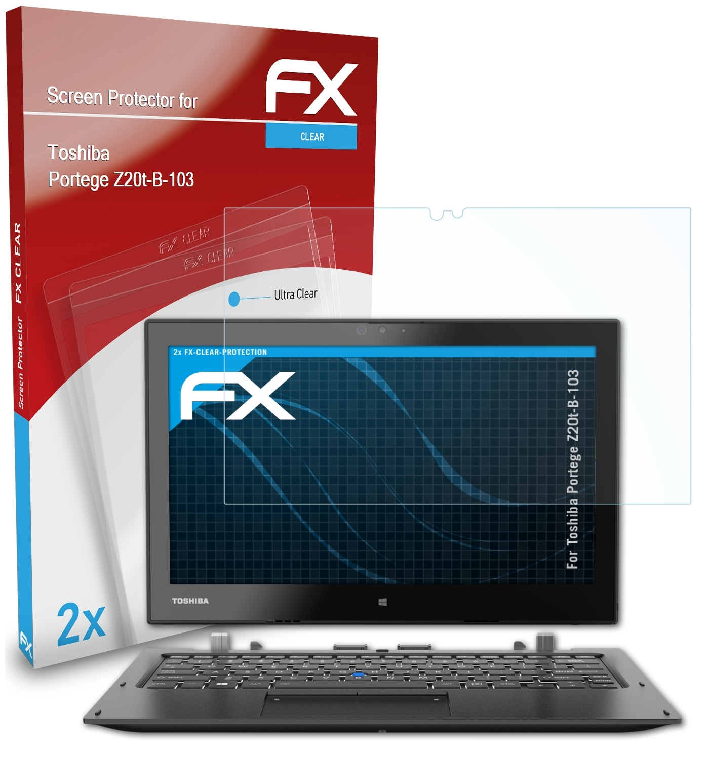 FX-Clear Displayschutz(für 2x ATFOLIX Z20t-B-103) Toshiba Portege