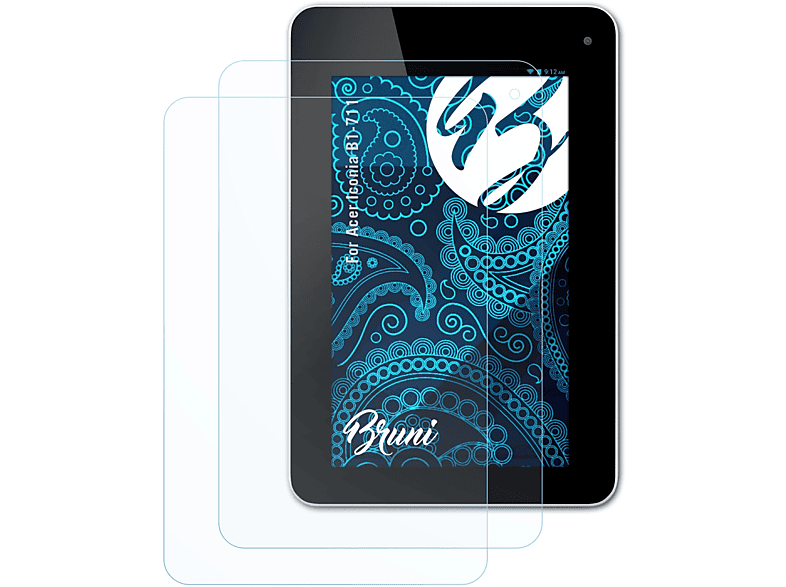 BRUNI 2x Schutzfolie(für Acer B1-711) Iconia Basics-Clear