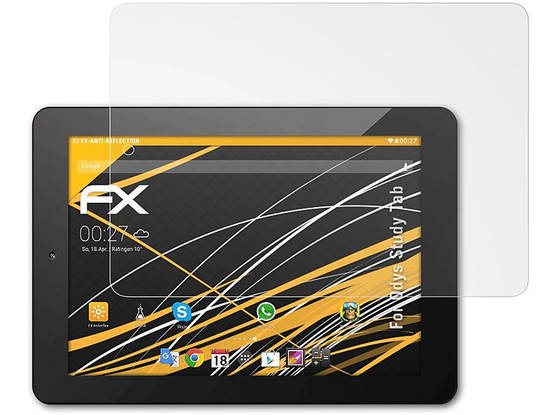 ATFOLIX 2x FX-Antireflex Displayschutz(für Odys Study Tab)