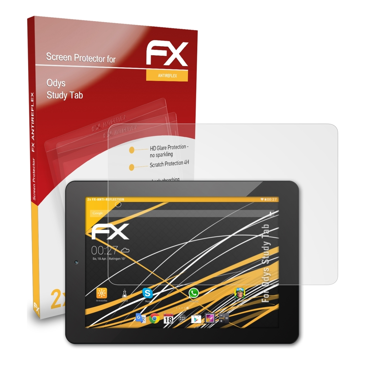 Tab) ATFOLIX Study FX-Antireflex Odys 2x Displayschutz(für