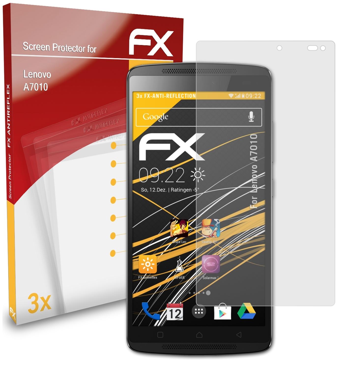 ATFOLIX 3x A7010) FX-Antireflex Lenovo Displayschutz(für