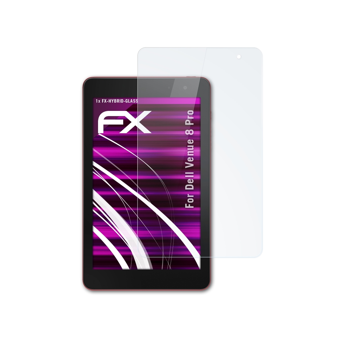 ATFOLIX FX-Hybrid-Glass Schutzglas(für Pro) Venue Dell 8