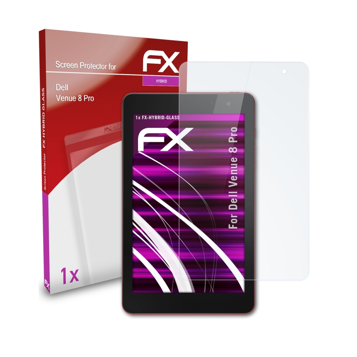 Venue Dell 8 ATFOLIX Pro) FX-Hybrid-Glass Schutzglas(für