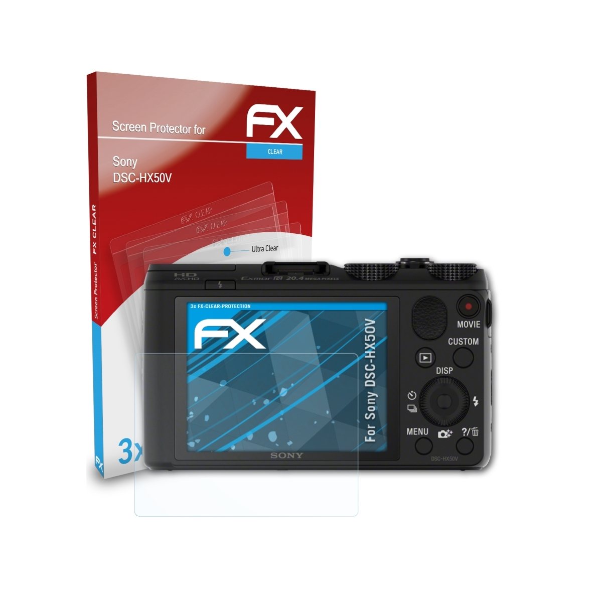 ATFOLIX 3x FX-Clear Displayschutz(für DSC-HX50V) Sony